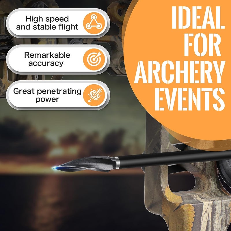 Sunya Broadheads 100/120/125/150 Grain Traditional Archery Arrow Tips for Compound, Recurve Bow & Crossbow, Pack of 12 - Image 4